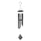 Glitzhome® 38" Matte Black Metal Black Windchime